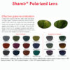 Shamir Single Vision Polarized Lenses color options
