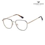 Vincent Chase VC E13634 C1 Golden Metal Geometric Eyeglasses