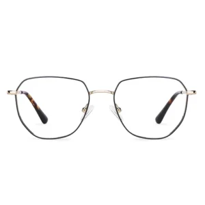Vincent Chase VC E13634 C1 Golden Metal Geometric Eyeglasses