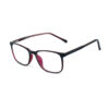 Life Line 8027 Black And Red Rectangle Eyeglasses