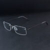 Stylish Black-Ash Metal Rimless Eyeglasses OLD7081M C3