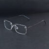 Silver-Ash Metal Rimless Eyeglasses OLD7430 C03
