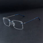 Nevy-Ash Metal Rimless Eyeglasses OLD83117M C3