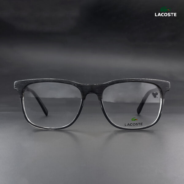 Lacoste L2849 035 Transparent Grey/Wood Eyeglasses