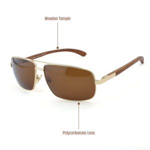 Brown Wooden Sunglasses For Men CS 5656