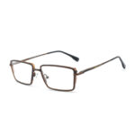 Stylish Metal Brown Eyeglasses PEW 4724