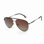 Stylish Brown Metal Polarized Sunglasses CS 5655