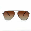 Stylish Brown Metal Polarized Sunglasses CS 5655