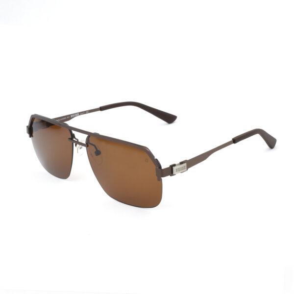 Ultralight Brown Metal Stylish Polarized Sunglasses