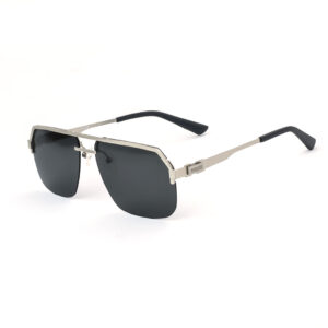 Ultralight Silver Metal Stylish Polarized Sunglasses
