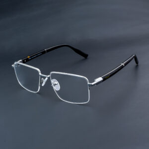 Stylish Metal Half Rim 12910J Col.02 Eyeglasses For Men