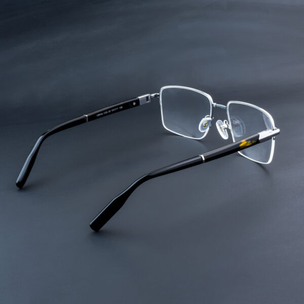 Stylish Metal Half Rim 12910J Col.02 Eyeglasses For Men