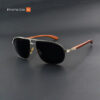 Silver Black Metal Double Bridge Sunglasses RBS 5673