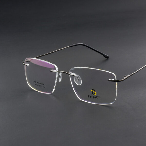 Stylish Black Rimless 98002 C3 Eyeglasses