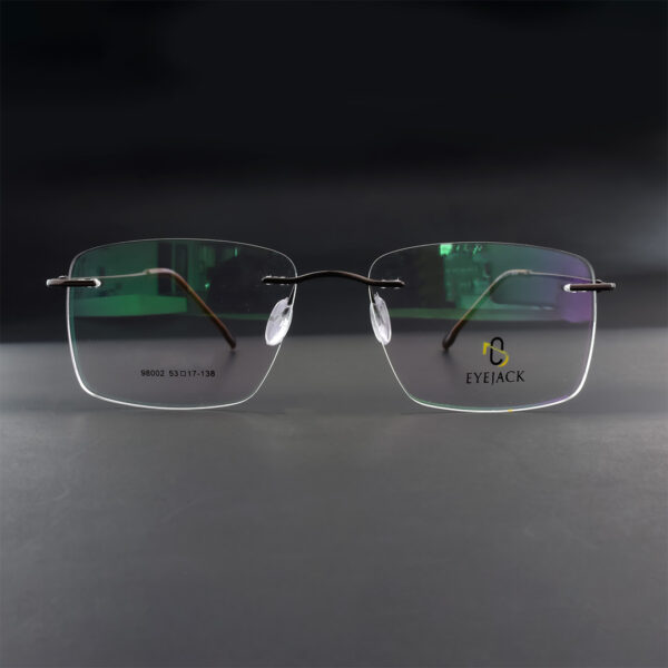 Stylish Brown Rimless 98002 C4 Eyeglasses