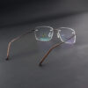 Stylish Brown Rimless 98002 C4 Eyeglasses