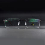 Stylish Brown Rimless 98008 C4 Eyeglasses