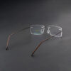 Stylish Brown Rimless 98008 C4 Eyeglasses