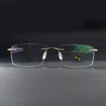 Stylish Golden Rimless 98008 Eyeglasses