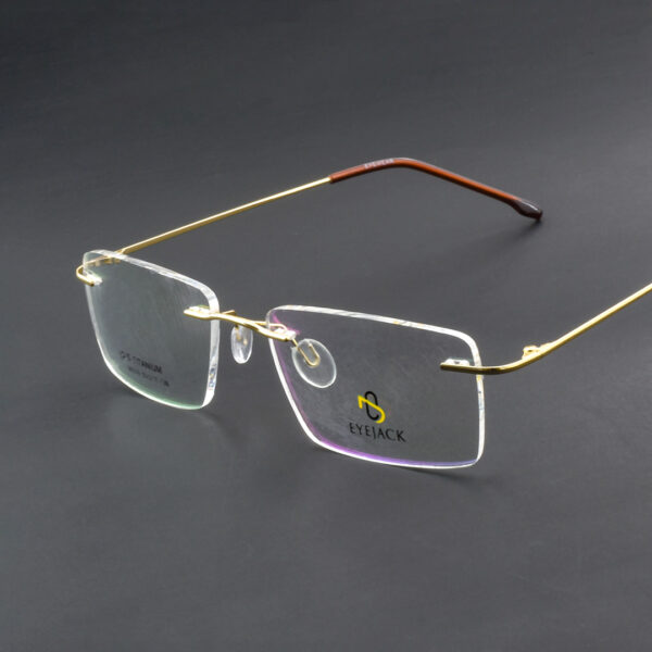 Stylish Golden Rimless 98008 Eyeglasses