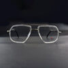 MSARKTI 31002 Bold Transparent Metal Eyeglasses For Men