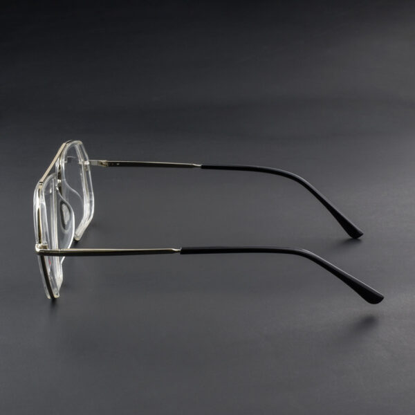 MSARKTI 31002 Bold Transparent Metal Eyeglasses For Men