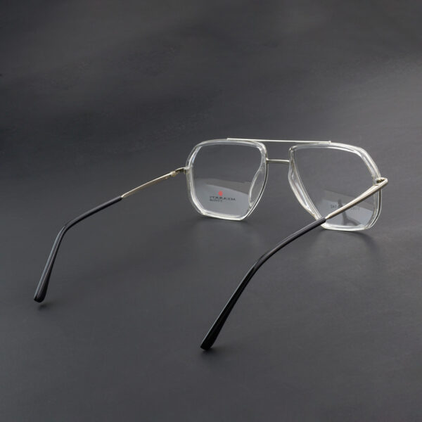 MSARKTI 31002 Bold Transparent Metal Eyeglasses For Men