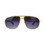 Gold Purple Metal Double Bridge Sunglasses RBS 5674