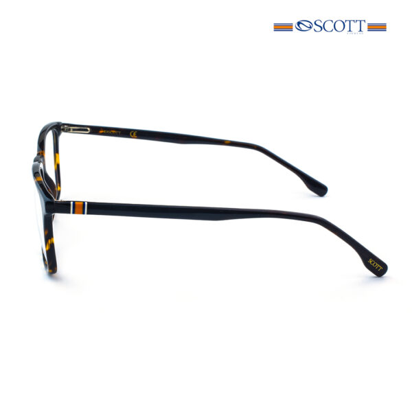 Scott SC 1071 C2 Rectangle Havana Eyeglasses for Men and Women