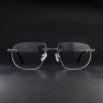 Stylish Silver Rimless Eyeglasses 10768J C6