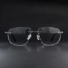 Stylish Silver Rimless Eyeglasses 10768J COL.02