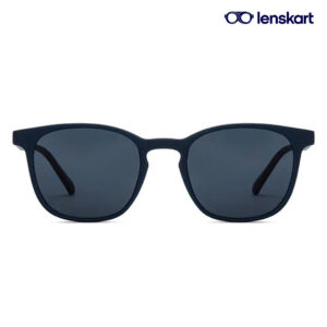 Front view of LensKart Hustlr DARK Navy Sunglasses VC S15999 C-13 W