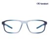 LA E000072 C1 Blue Transparent Rectangle Eyeglasses