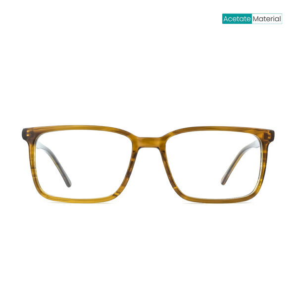 Stylish Glossy Brown Rectangle 28017 C3 Eyeglasses