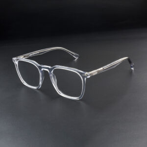 White Transparent Rectangle Eyeglasses A2401 C26