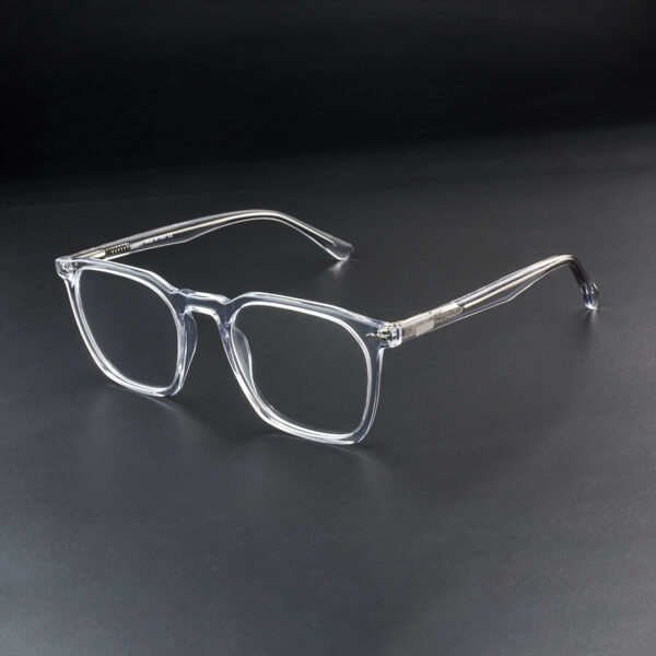 White Transparent Rectangle Eyeglasses A2401 C26