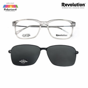 Revolution Eyewear ELKO GRY Clip-on Eyeglasses