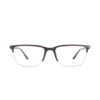 Stylish Tea Metal and Black  Half Rim Eyeglasses 6880 C3