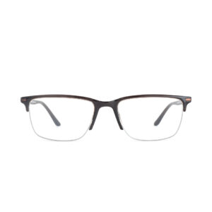 Stylish Tea Metal and Black  Half Rim Eyeglasses 6880 C3