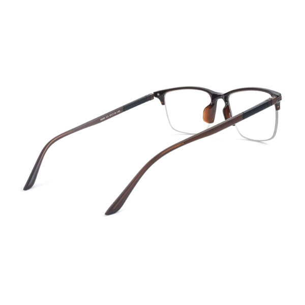 Stylish Tea Metal and Black  Half Rim Eyeglasses 6880 C3
