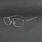 Stylish Ash Rimless Eyeglasses OLD 7535M 003