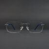 Stylish Royal Blue Rimless Eyeglasses OLD 7535M 004
