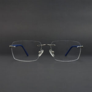 Stylish Royal Blue Rimless Eyeglasses OLD 7535M 004