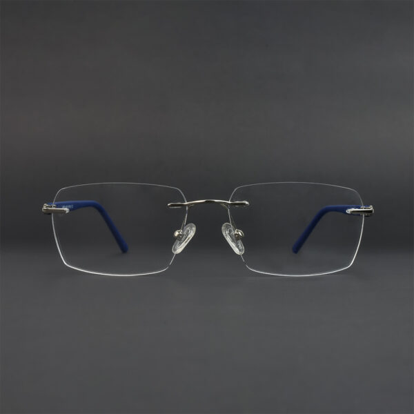 Stylish Royal Blue Rimless Eyeglasses OLD 7535M 004
