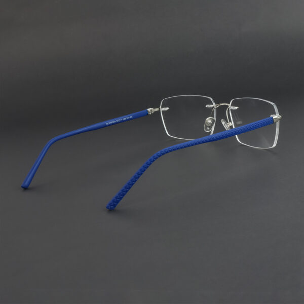 Stylish Royal Blue Rimless Eyeglasses OLD 7535M 004