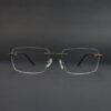 Stylish Coffee Rimless Eyeglasses OLD 7535M 005