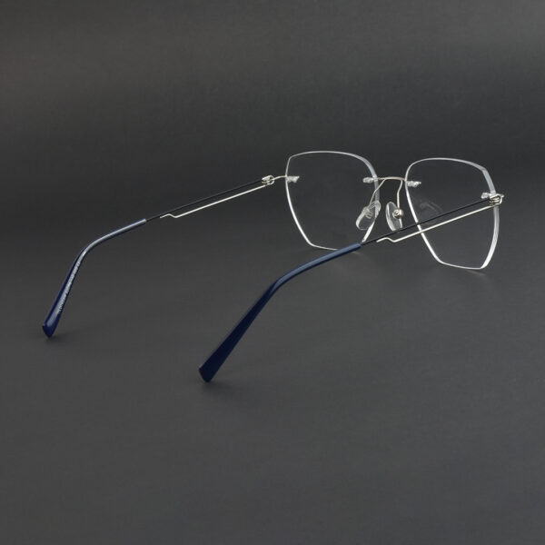 Stylish Navy Blue Rimless Eyeglasses OLD 7605M 005