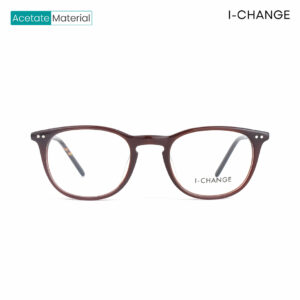 I-CHANGE C6107 C4 Marron Havana Round Eyeglasses