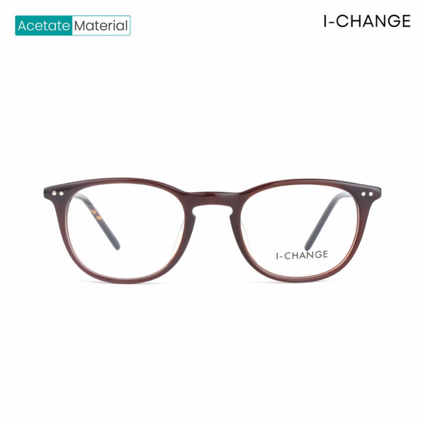I-CHANGE C6107 C4 Marron Havana Round Eyeglasses