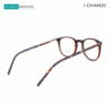 I-CHANGE C6107 C4 Marron Havana Round Eyeglasses